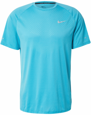 NIKE Funkčné tričko 'ADV STRIDE'  azúrová / striebornosivá