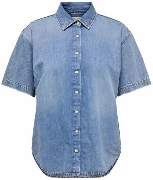 ONLY Carmakoma Blúzka 'CARMontreal'  modrá denim