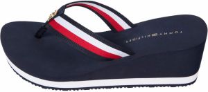 TOMMY HILFIGER Žabky  námornícka modrá / červená / biela