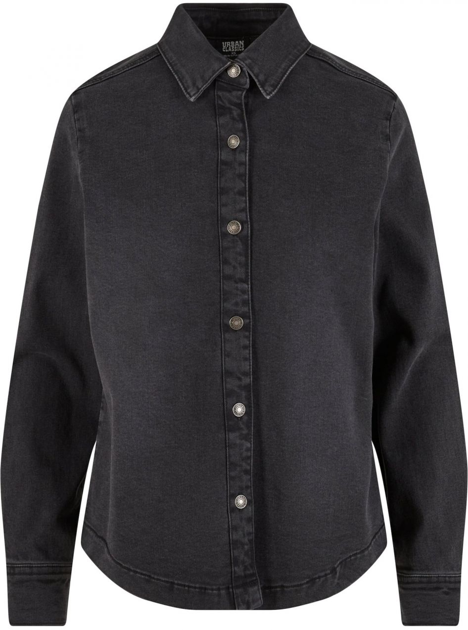 Urban Classics Blúzka  čierny denim