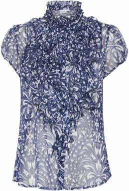 SAINT TROPEZ Tričko 'Lilja'  námornícka modrá / biela