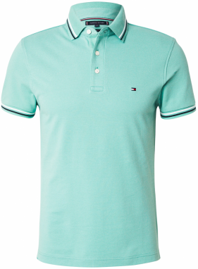 TOMMY HILFIGER Tričko  svetlozelená / červená / čierna / biela