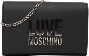 Love Moschino Listová kabelka  čierna / strieborná