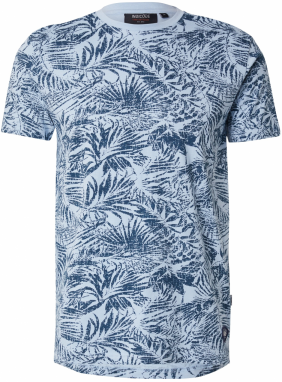 INDICODE JEANS Tričko 'Palme'  námornícka modrá / svetlomodrá