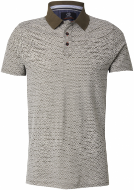 INDICODE JEANS Tričko 'Mauricus'  zelená / biela