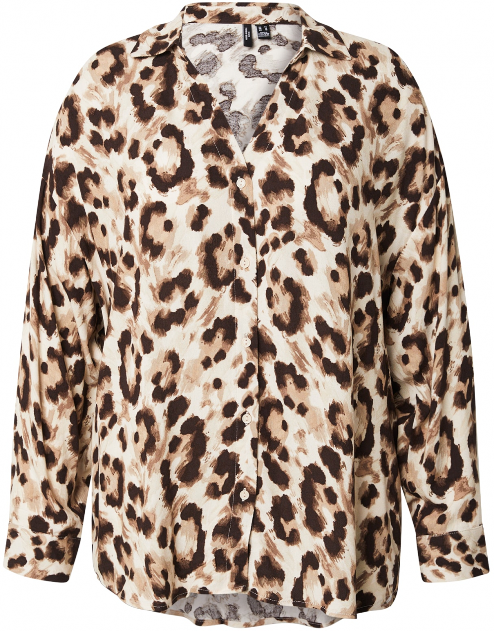 Vero Moda Curve Blúzka 'VMCAnna'  krémová / hnedá / svetlohnedá