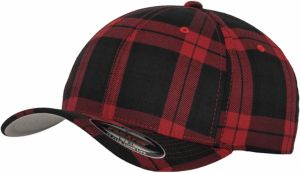 Flexfit Čiapka 'TARTAN PLAID'  červená / bordová / čierna