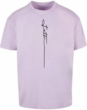 Merchcode Tričko 'Faith'  fialová / čierna