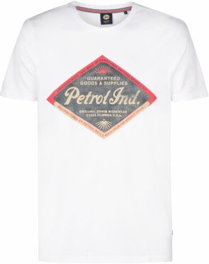 Petrol Industries Tričko 'Bluefin'  tmavosivá / svetlooranžová / červená / biela