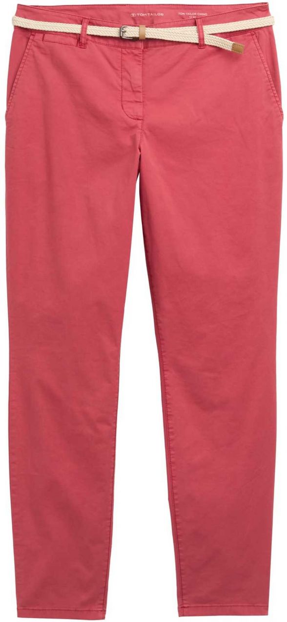 TOM TAILOR Chino nohavice  červená