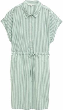 TOM TAILOR DENIM Košeľové šaty  mätová / šedobiela