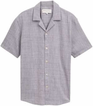 TOM TAILOR DENIM Košeľa  sivá melírovaná