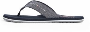 TOMMY HILFIGER Žabky  námornícka modrá / modrá melírovaná / biela