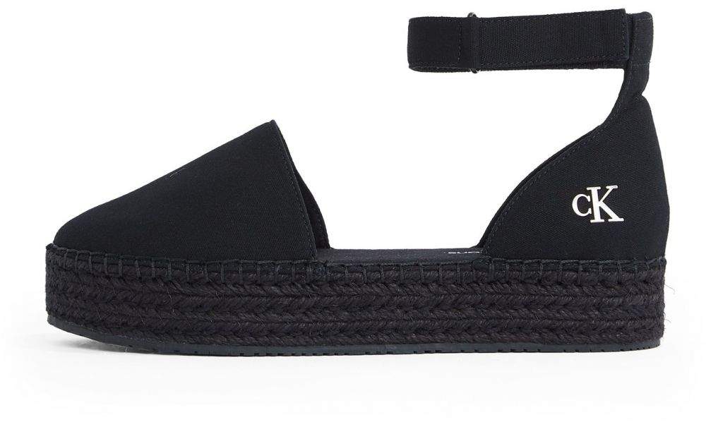 Calvin Klein Jeans Espadrilky  čierna / biela