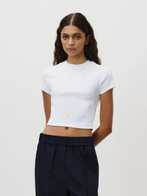 LeGer by Lena Gercke Tričko 'Hermine'  citrónová / biela