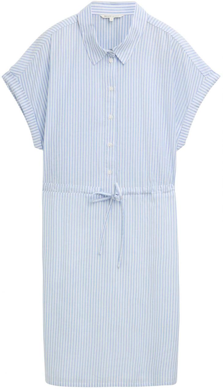 TOM TAILOR DENIM Košeľové šaty  svetlomodrá / šedobiela