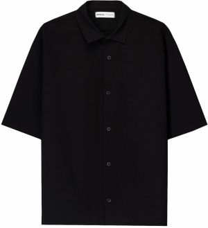 Bershka Košeľa  čierna