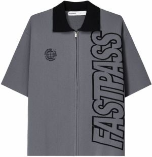 Bershka Kardigán  sivá / čierna