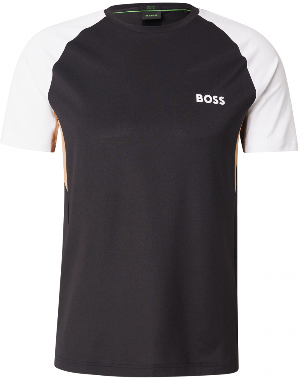 BOSS Funkčné tričko  béžová / čierna / šedobiela