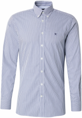 Hackett London Košeľa  námornícka modrá / biela