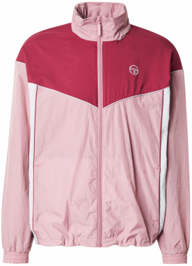 Sergio Tacchini Prechodná bunda 'ISPICA TRACK'  ružová / malinová / biela