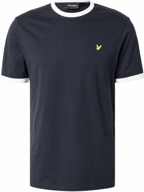 Lyle & Scott Tričko 'Ringer'  námornícka modrá / biela