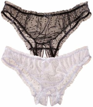 PETITE FLEUR GOLD Ouvert  čierna / biela