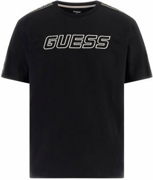 GUESS Tričko 'Arlo'  svetlosivá / čierna