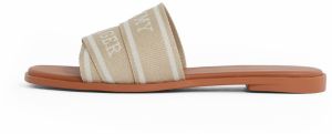 TOMMY HILFIGER Šľapky  béžová / šedobiela