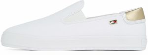 TOMMY HILFIGER Slip-on obuv  zlatá / biela