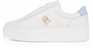 TOMMY HILFIGER Nízke tenisky 'COURT'  nebielená / nebesky modrá