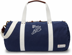 Polo Ralph Lauren Víkendová taška  námornícka modrá / biela