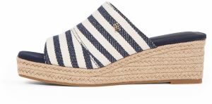 TOMMY HILFIGER Šľapky  námornícka modrá / biela
