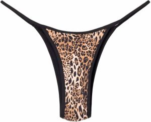 Bershka Bikinové nohavičky  béžová / hnedá / čierna