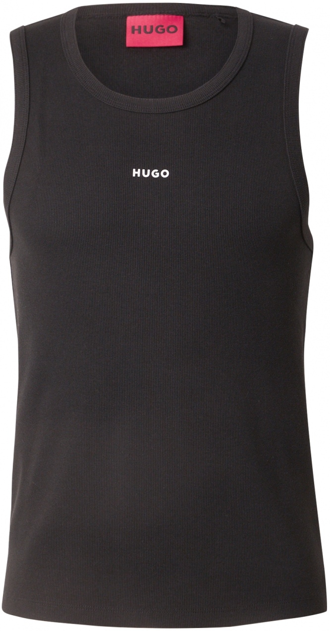 HUGO Tričko 'Dapota'  čierna / biela