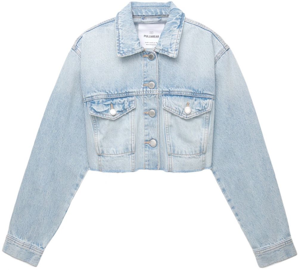 Pull&Bear Prechodná bunda 'CAZADORA'  modrá denim