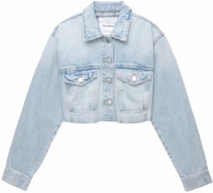 Pull&Bear Prechodná bunda 'CAZADORA'  modrá denim