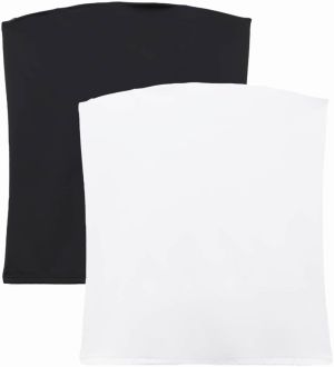 Pull&Bear Top  čierna / biela
