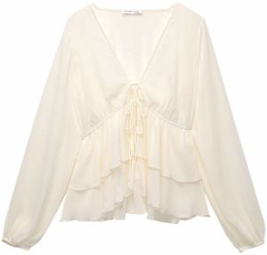Pull&Bear Blúzka  biela ako vlna