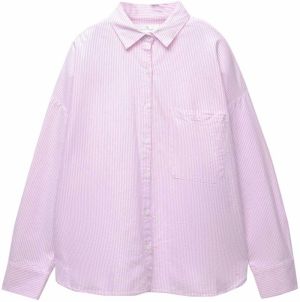 Pull&Bear Blúzka  ružová / biela