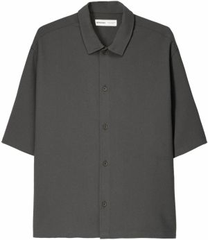 Bershka Košeľa  tmavosivá