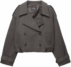 Pull&Bear Prechodná bunda  tmavosivá