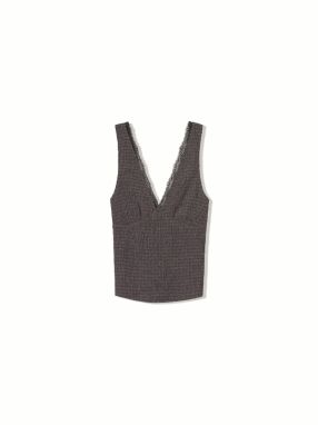 Bershka Top  tmavosivá