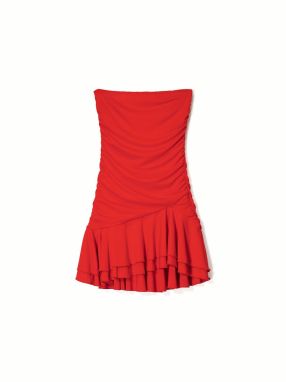 Bershka Šaty  oranžovo červená