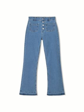 Bershka Džínsy  modrá denim