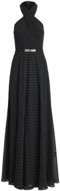 Lauren Ralph Lauren Večerné šaty  čierna / biela