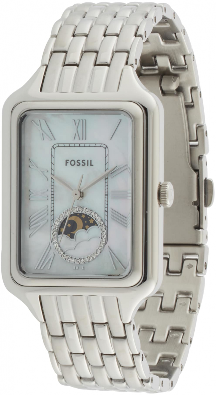 FOSSIL Analógové hodinky 'Raquel'  strieborná / šedobiela