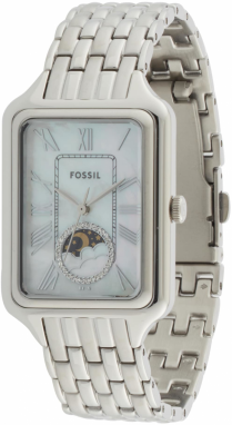 FOSSIL Analógové hodinky 'Raquel'  strieborná / šedobiela