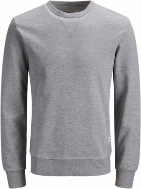 JACK & JONES Mikina 'Basic'  sivá melírovaná