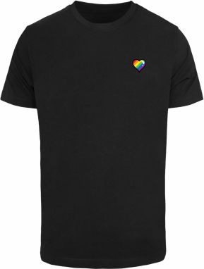 Mister Tee Tričko 'Glossy Heart Pride'  modrá / fialová / koralová / čierna